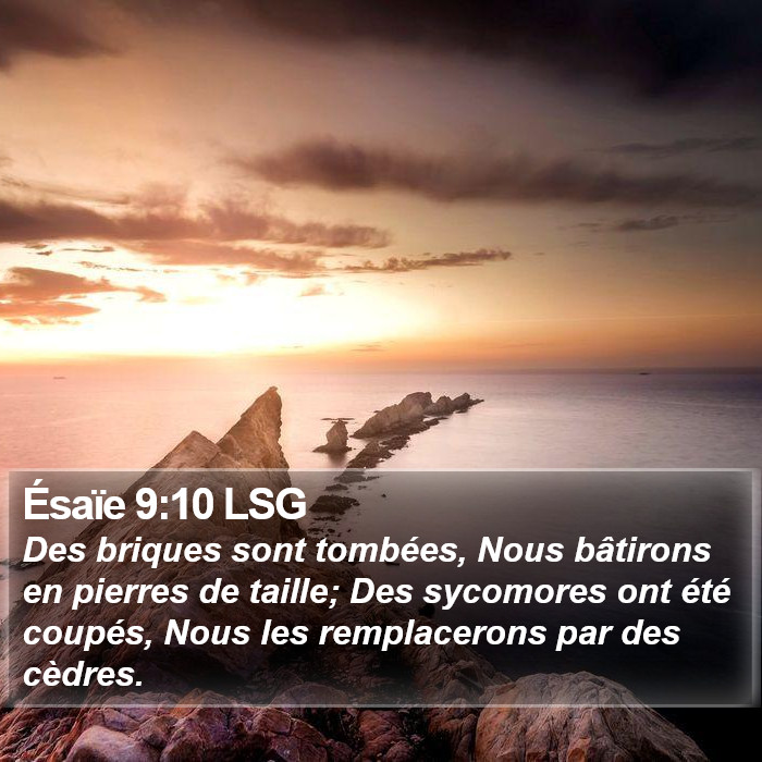 Ésaïe 9:10 LSG Bible Study