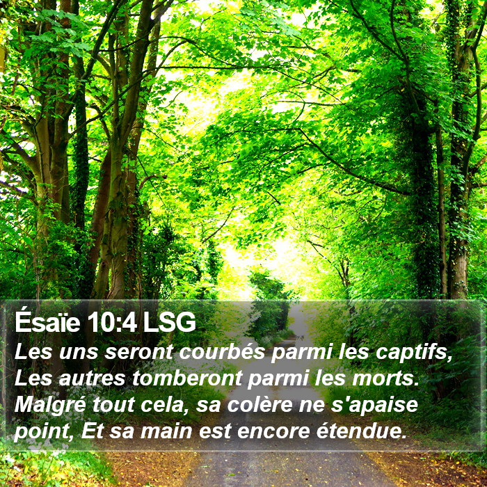 Ésaïe 10:4 LSG Bible Study