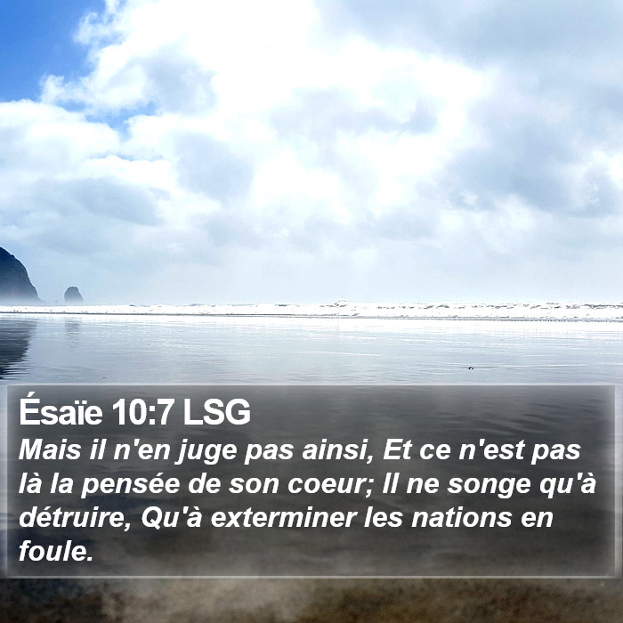 Ésaïe 10:7 LSG Bible Study