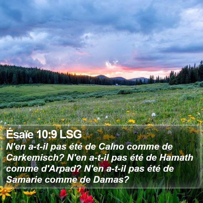 Ésaïe 10:9 LSG Bible Study