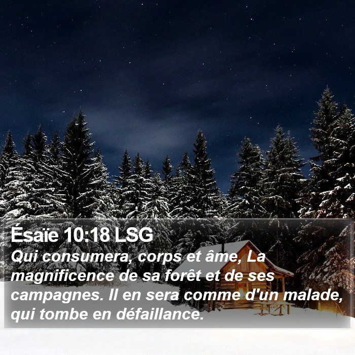 Ésaïe 10:18 LSG Bible Study