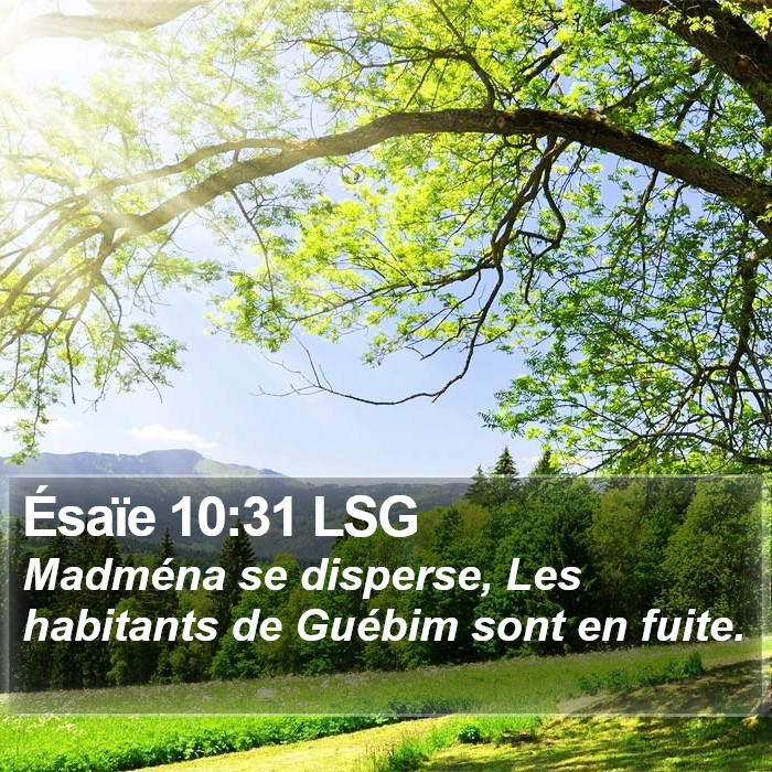 Ésaïe 10:31 LSG Bible Study