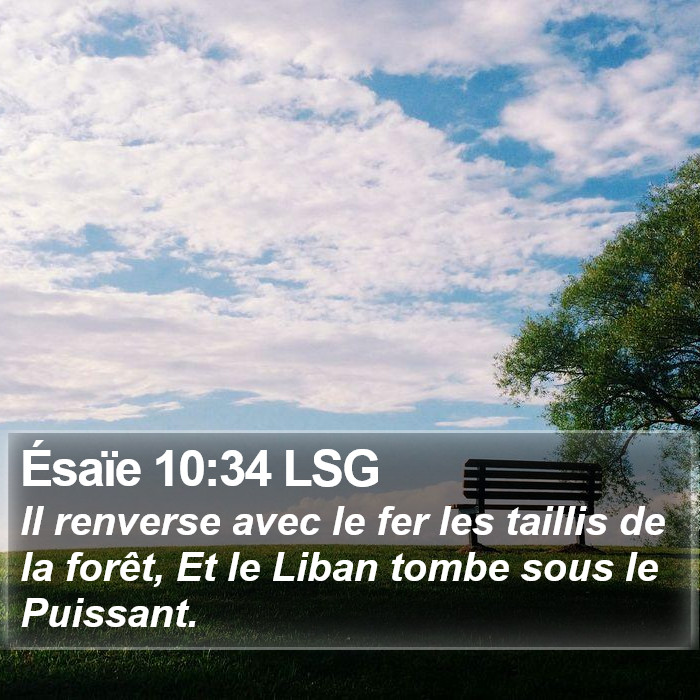 Ésaïe 10:34 LSG Bible Study