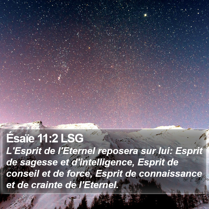 Ésaïe 11:2 LSG Bible Study