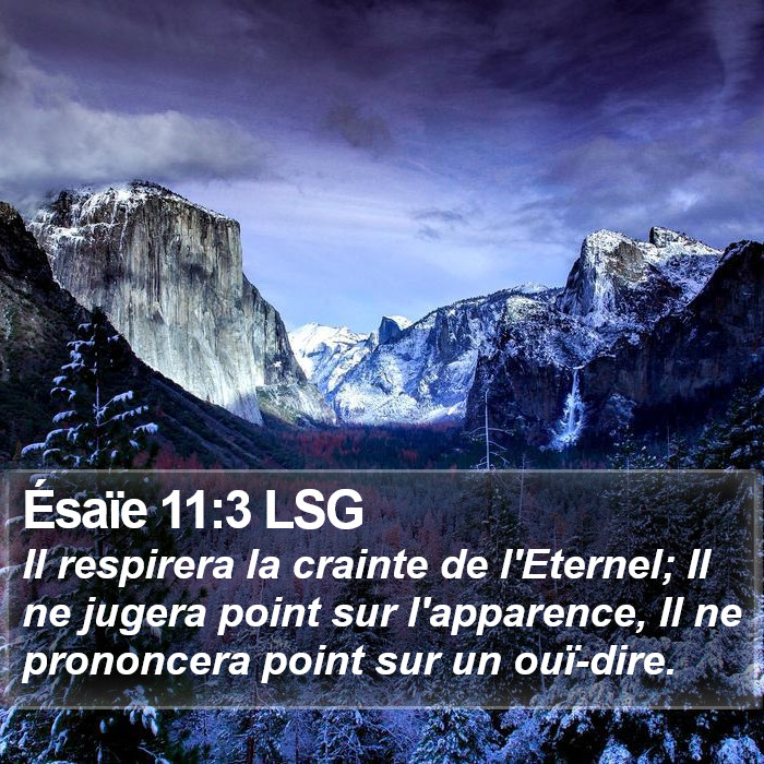 Ésaïe 11:3 LSG Bible Study