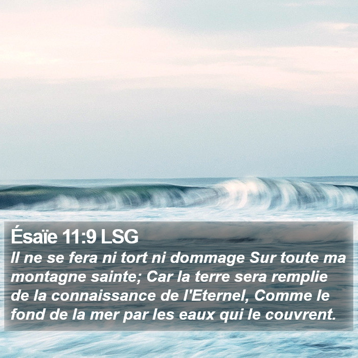 Ésaïe 11:9 LSG Bible Study