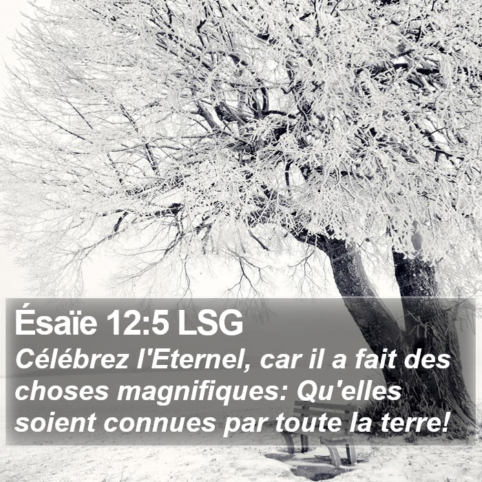 Ésaïe 12:5 LSG Bible Study