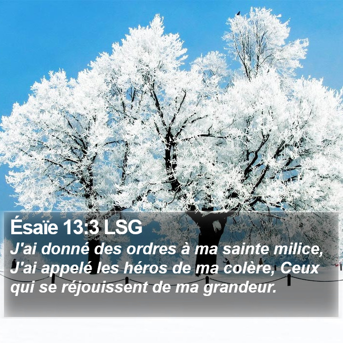 Ésaïe 13:3 LSG Bible Study