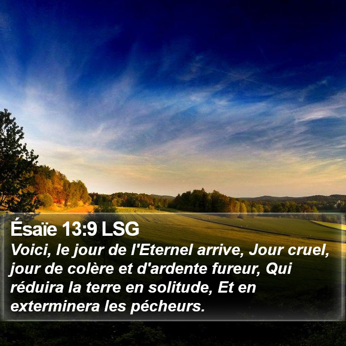 Ésaïe 13:9 LSG Bible Study