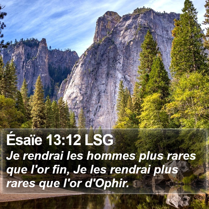 Ésaïe 13:12 LSG Bible Study