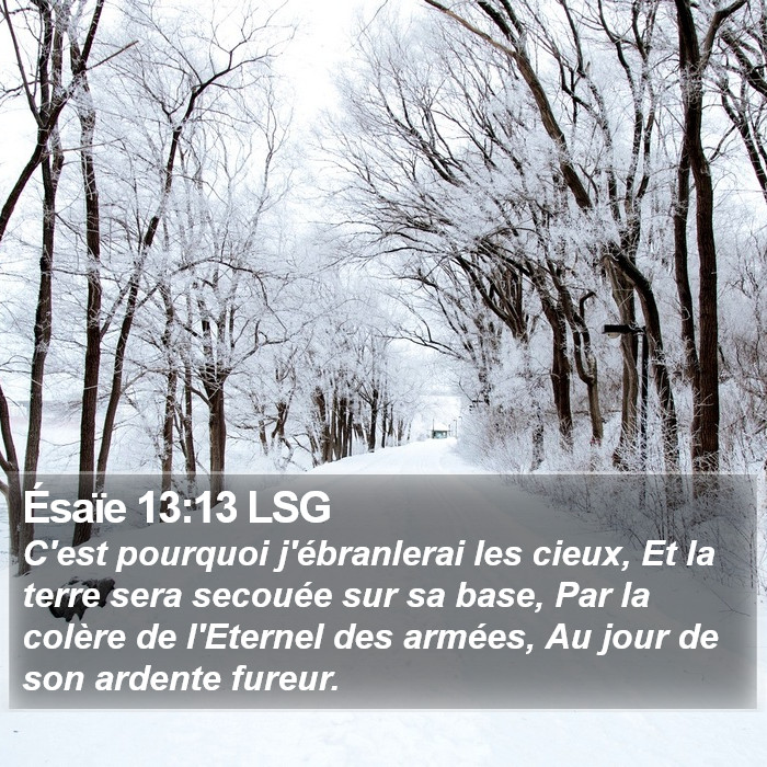 Ésaïe 13:13 LSG Bible Study