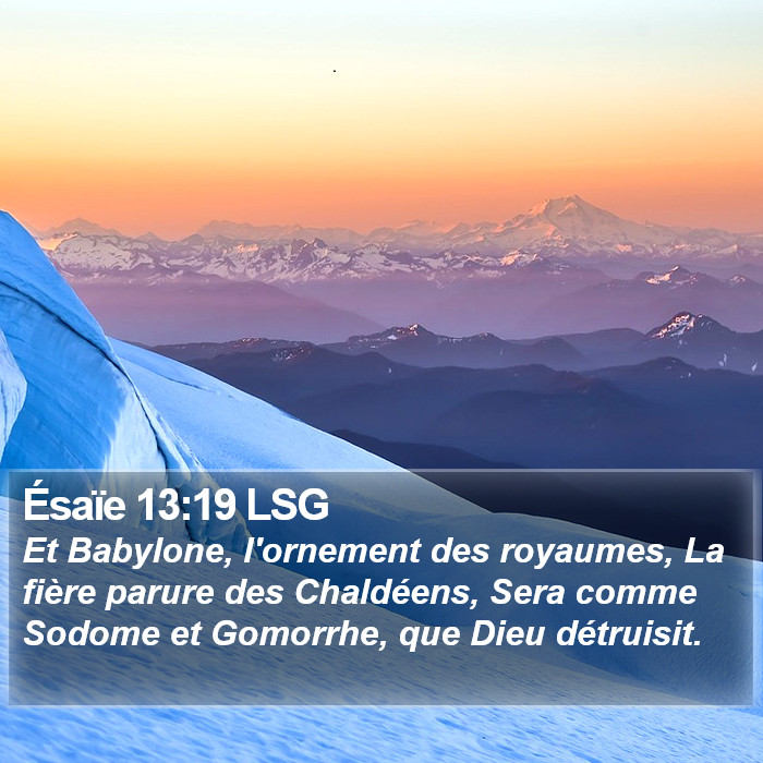 Ésaïe 13:19 LSG Bible Study