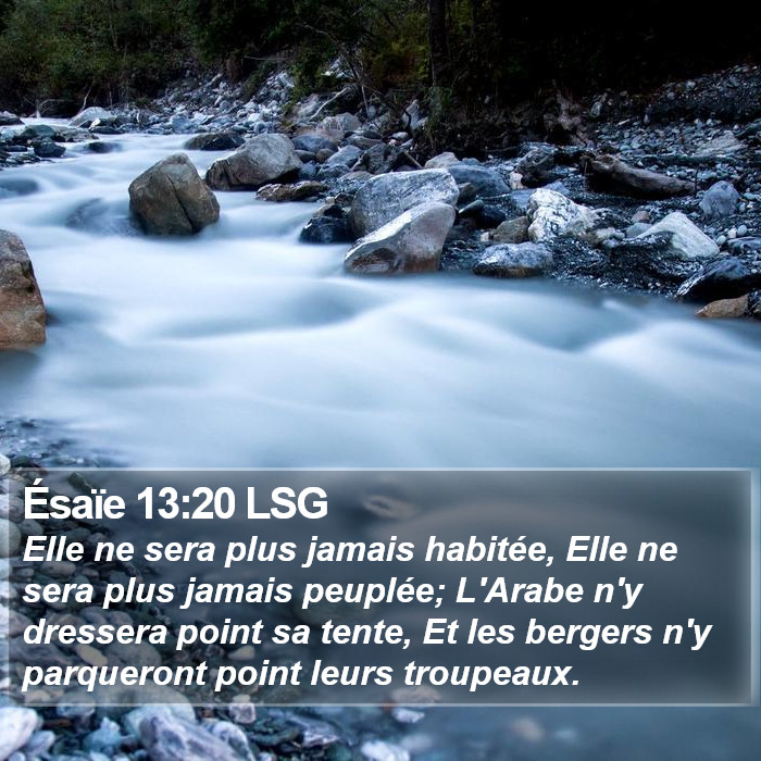 Ésaïe 13:20 LSG Bible Study