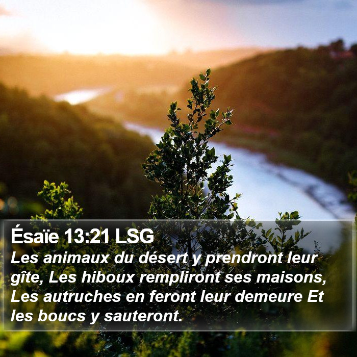 Ésaïe 13:21 LSG Bible Study