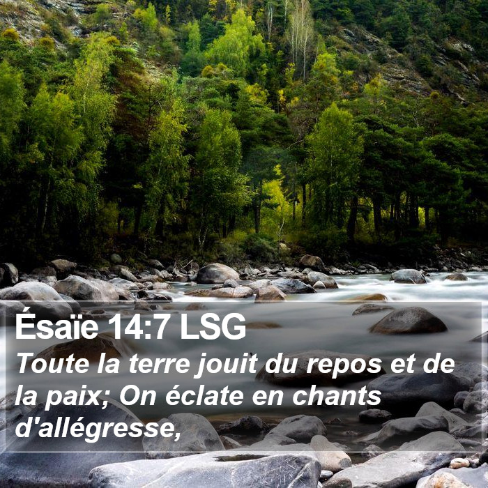 Ésaïe 14:7 LSG Bible Study