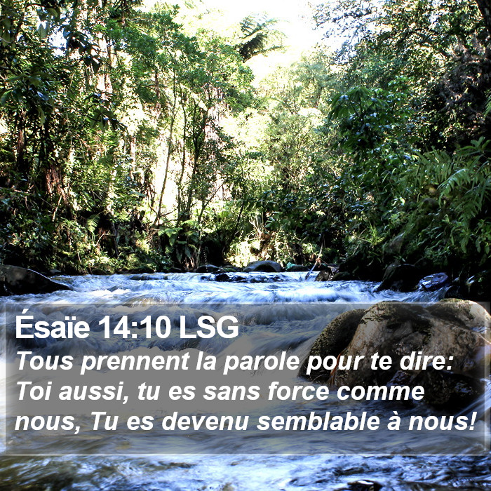 Ésaïe 14:10 LSG Bible Study