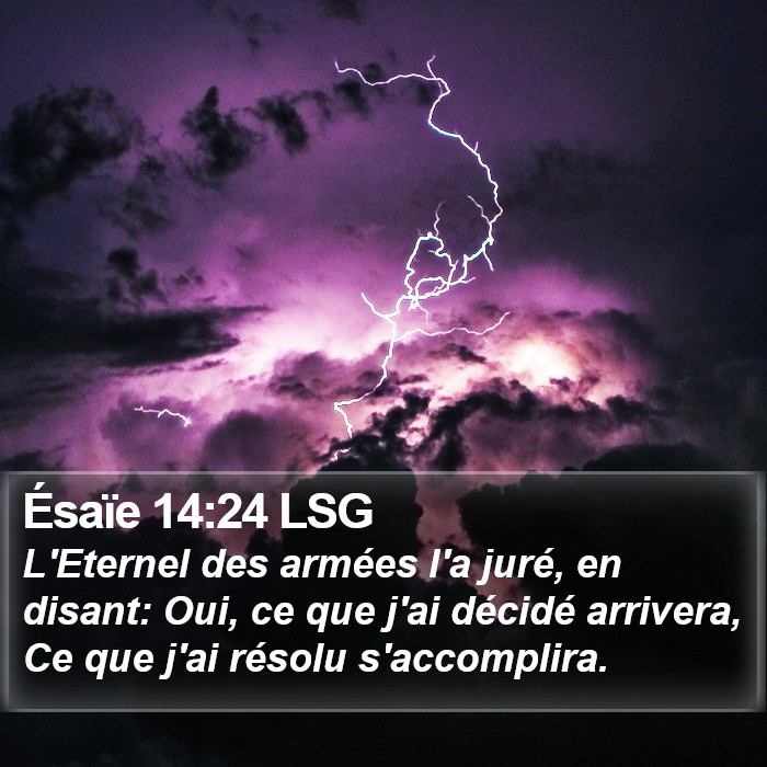 Ésaïe 14:24 LSG Bible Study