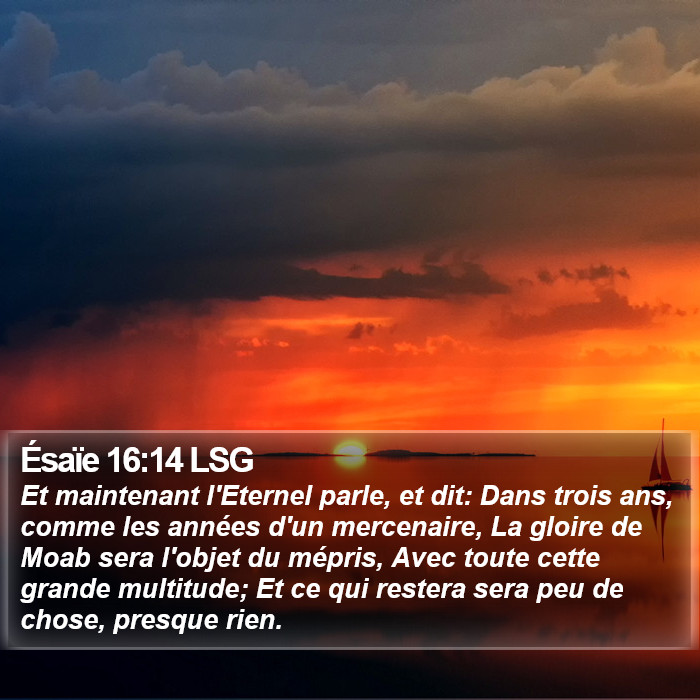 Ésaïe 16:14 LSG Bible Study