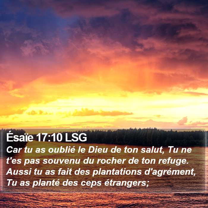 Ésaïe 17:10 LSG Bible Study