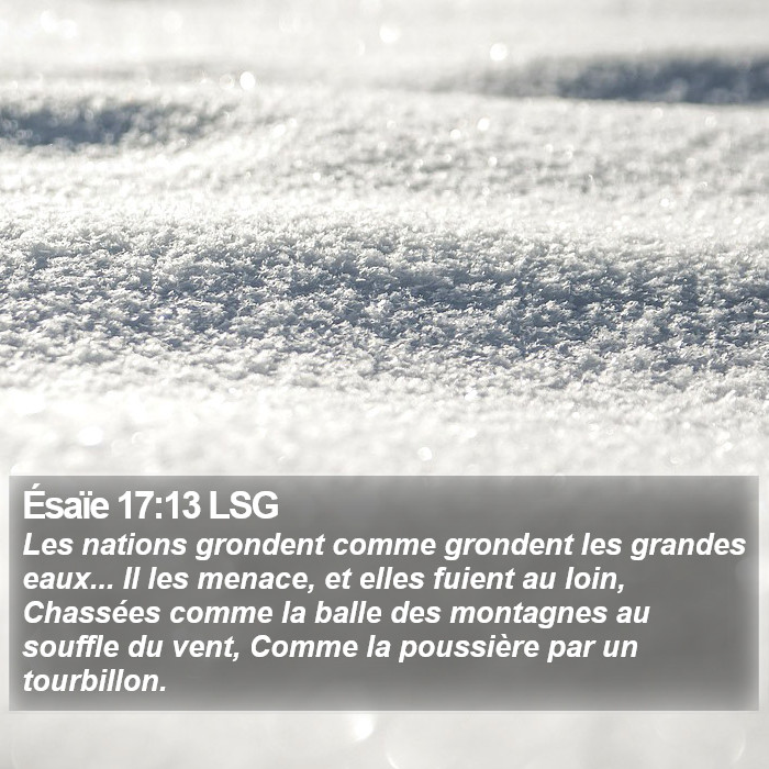 Ésaïe 17:13 LSG Bible Study