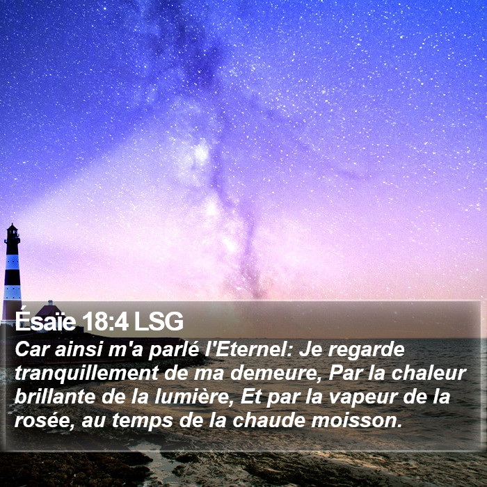 Ésaïe 18:4 LSG Bible Study