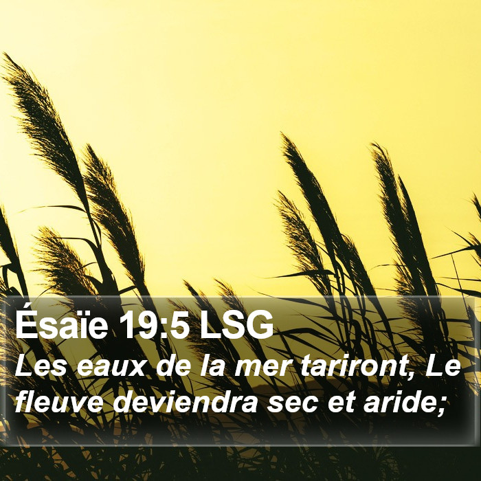 Ésaïe 19:5 LSG Bible Study