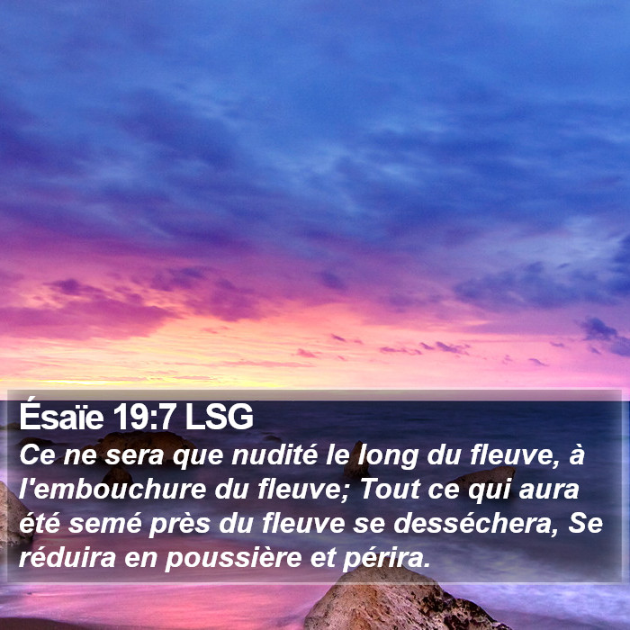 Ésaïe 19:7 LSG Bible Study