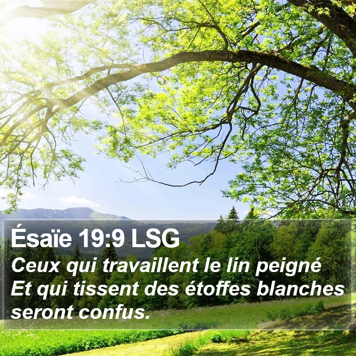 Ésaïe 19:9 LSG Bible Study