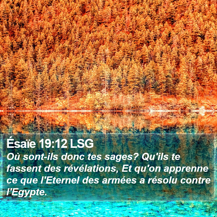 Ésaïe 19:12 LSG Bible Study