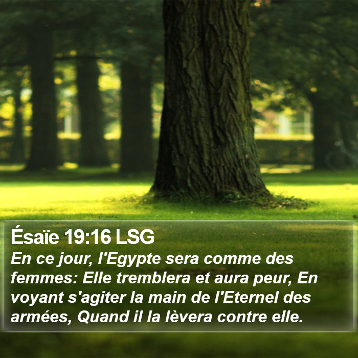 Ésaïe 19:16 LSG Bible Study