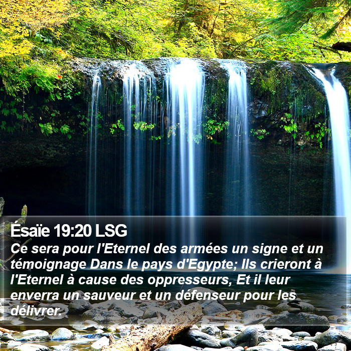 Ésaïe 19:20 LSG Bible Study