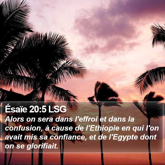 Ésaïe 20:5 LSG Bible Study