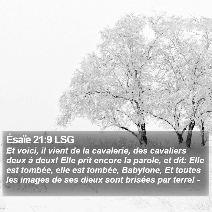 Ésaïe 21:9 LSG Bible Study