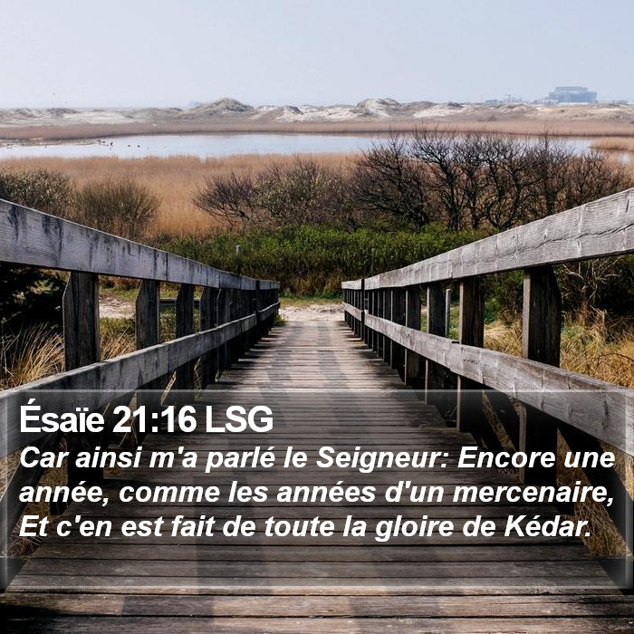 Ésaïe 21:16 LSG Bible Study