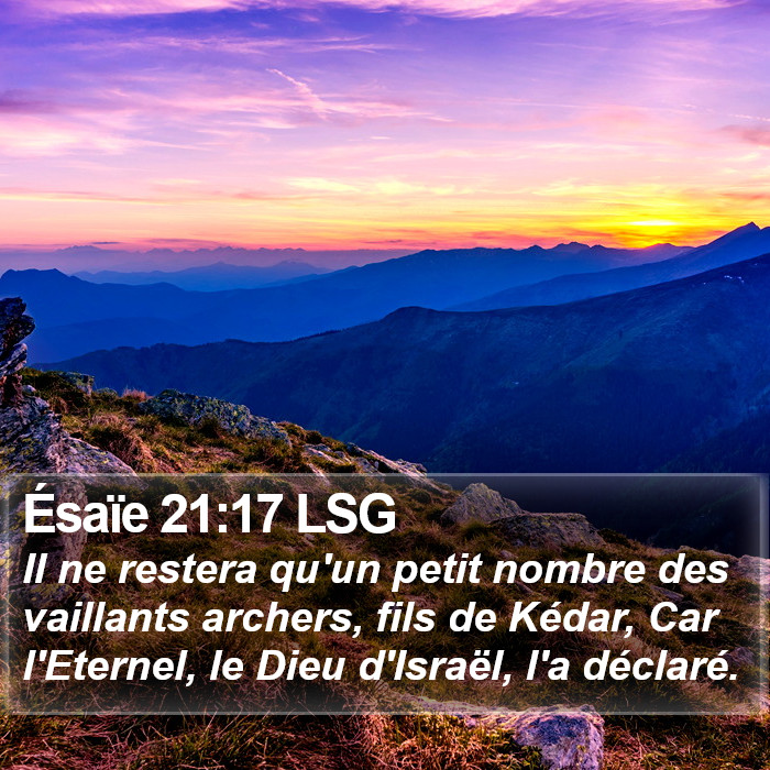 Ésaïe 21:17 LSG Bible Study