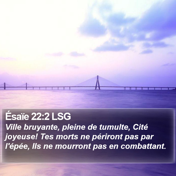 Ésaïe 22:2 LSG Bible Study