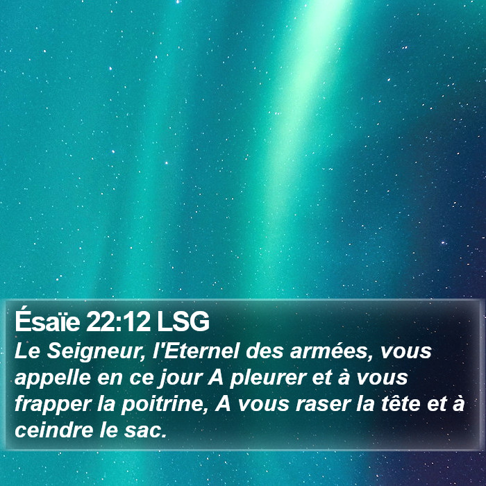 Ésaïe 22:12 LSG Bible Study