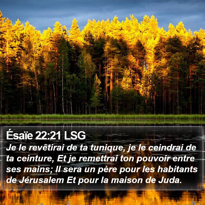 Ésaïe 22:21 LSG Bible Study