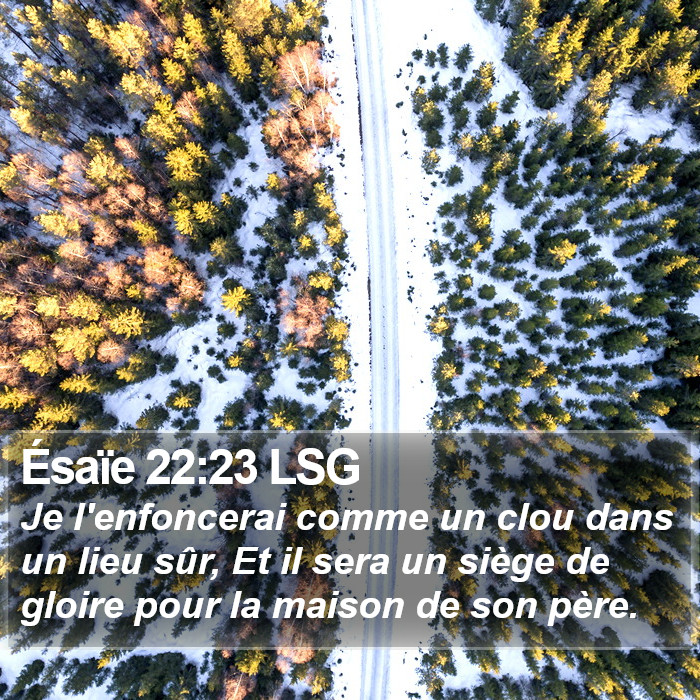 Ésaïe 22:23 LSG Bible Study