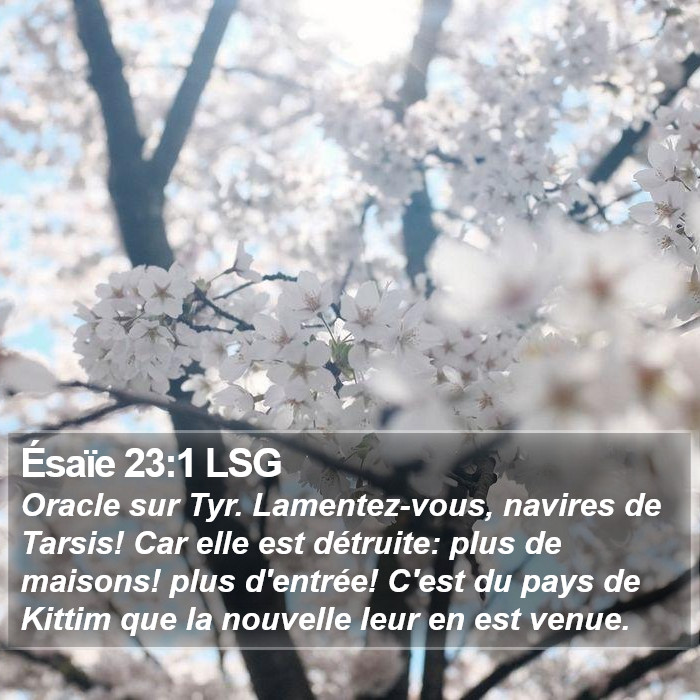 Ésaïe 23:1 LSG Bible Study