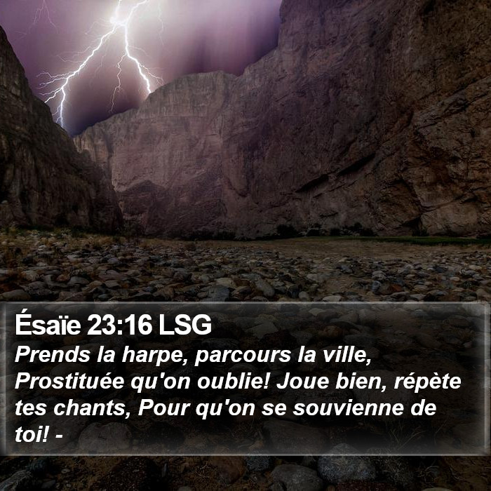 Ésaïe 23:16 LSG Bible Study