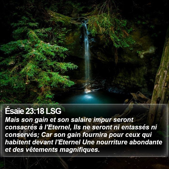 Ésaïe 23:18 LSG Bible Study