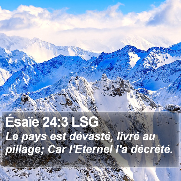 Ésaïe 24:3 LSG Bible Study