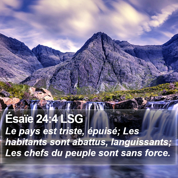 Ésaïe 24:4 LSG Bible Study