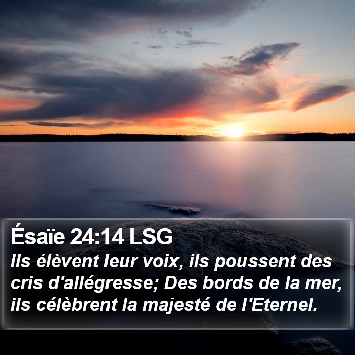 Ésaïe 24:14 LSG Bible Study