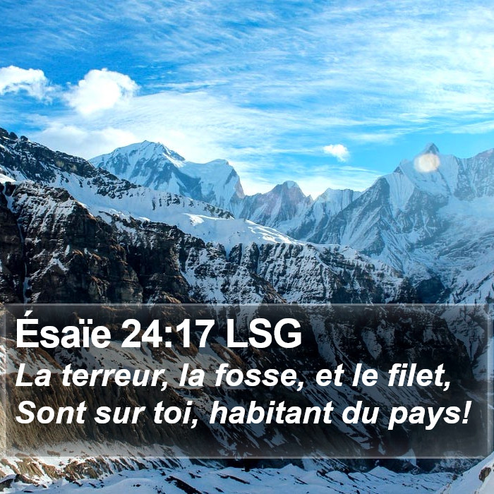 Ésaïe 24:17 LSG Bible Study