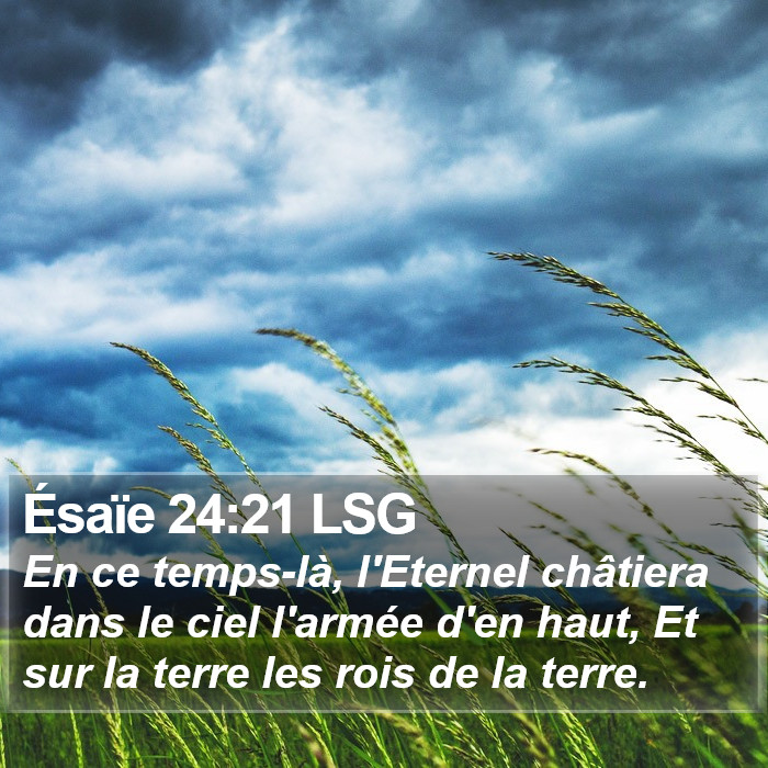 Ésaïe 24:21 LSG Bible Study