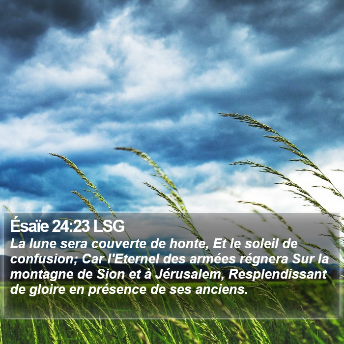 Ésaïe 24:23 LSG Bible Study