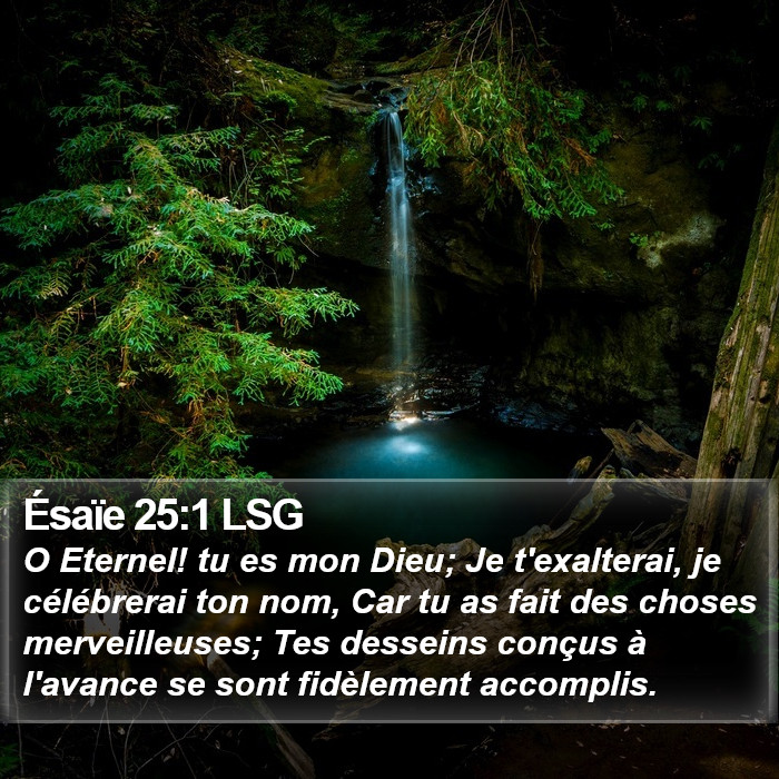 Ésaïe 25:1 LSG Bible Study