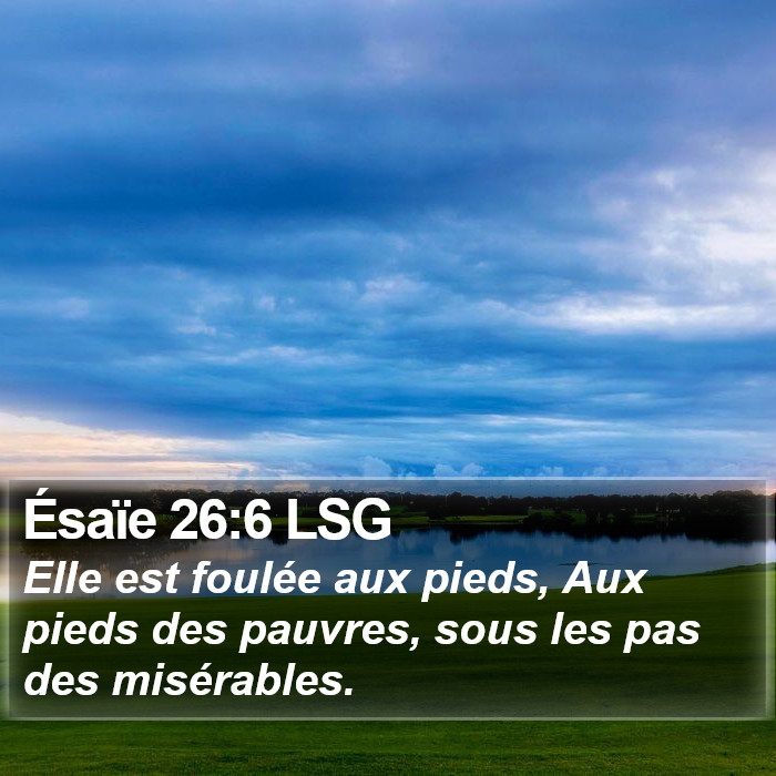 Ésaïe 26:6 LSG Bible Study